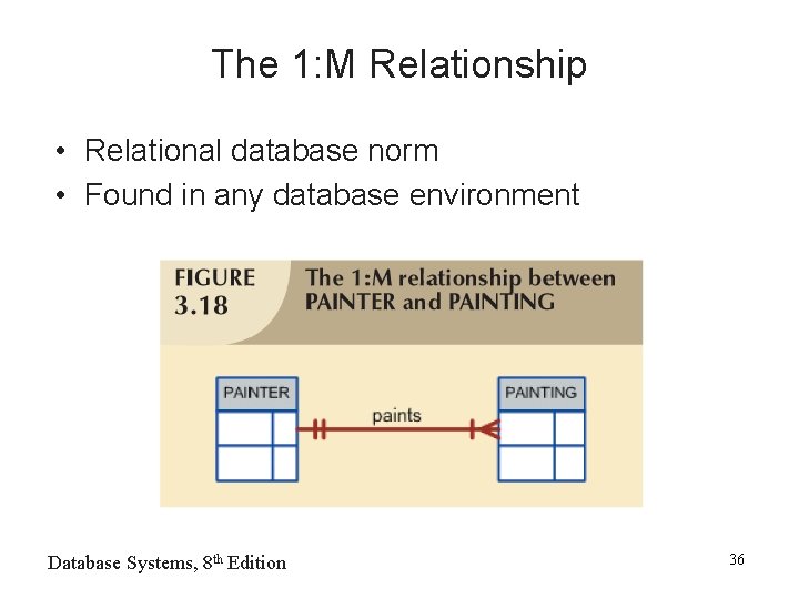 The 1: M Relationship • Relational database norm • Found in any database environment