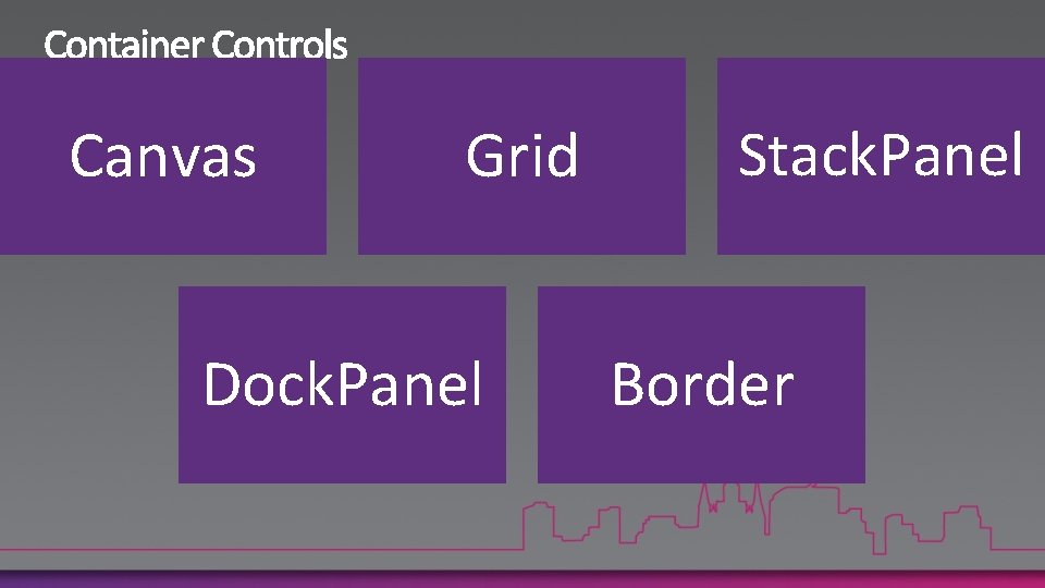 Canvas Grid Dock. Panel Stack. Panel Border 