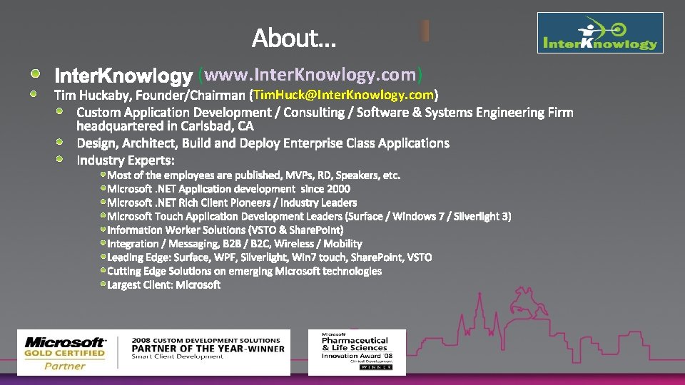 (www. Inter. Knowlogy. com) Tim. Huck@Inter. Knowlogy. com 