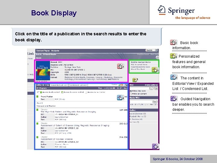 Book Display Click on the title of a publication in the search results to