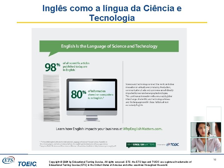 Inglês como a língua da Ciência e Tecnologia Copyright © 2006 by Educational Testing