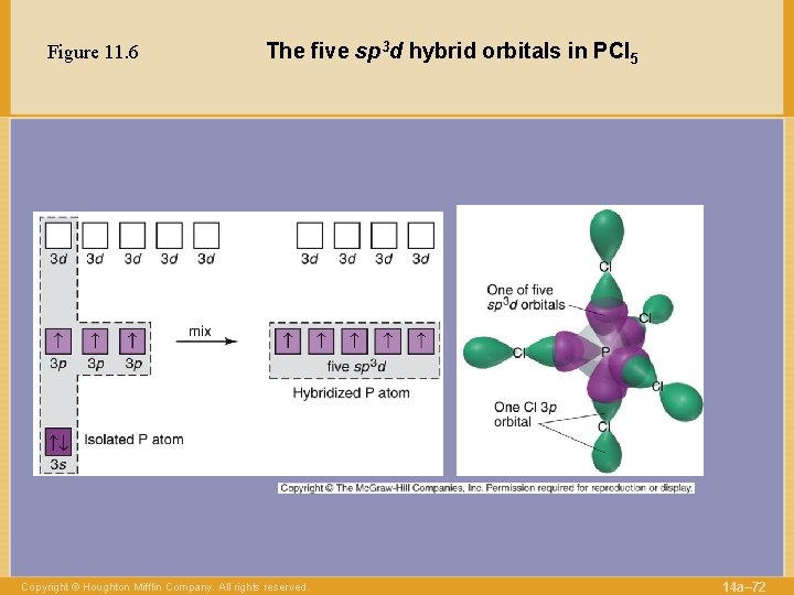Figure 11. 6 The five sp 3 d hybrid orbitals in PCl 5 Copyright