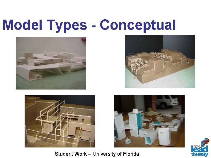Model Types - Conceptual Student Work – University of Florida 