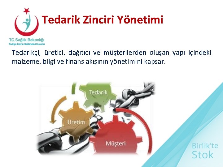 Tedarik Zinciri Yönetimi Tedarikçi, üretici, dağıtıcı ve müşterilerden oluşan yapı içindeki malzeme, bilgi ve