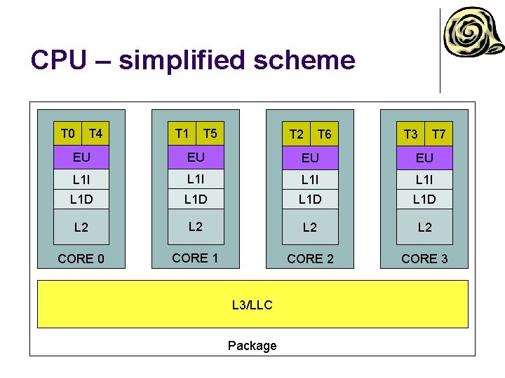 CPU – simplified scheme T 0 T 4 T 1 T 5 T 2