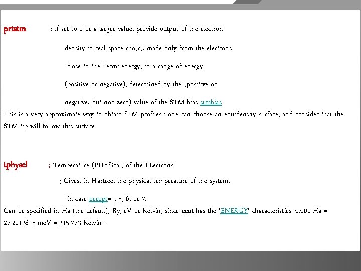 prtstm ; If set to 1 or a larger value, provide output of the