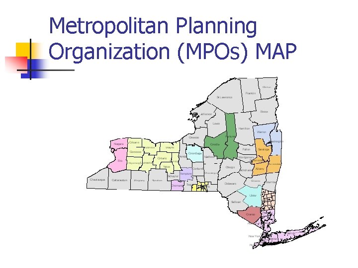 Metropolitan Planning Organization (MPOs) MAP 