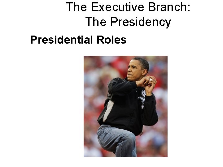 The Executive Branch: The Presidency Presidential Roles 