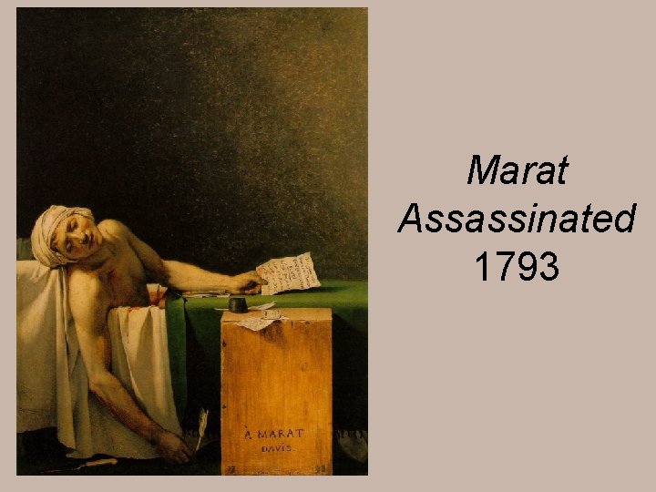 Marat Assassinated 1793 