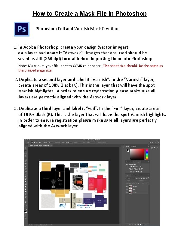 How to Create a Mask File in Photoshop Foil and Varnish Mask Creation 1.