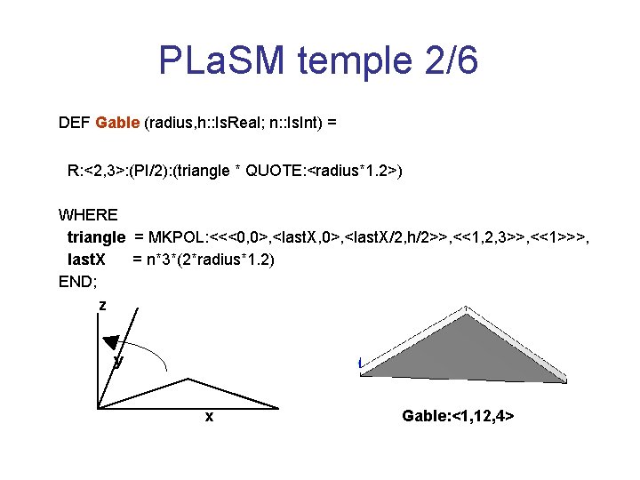 PLa. SM temple 2/6 DEF Gable (radius, h: : Is. Real; n: : Is.