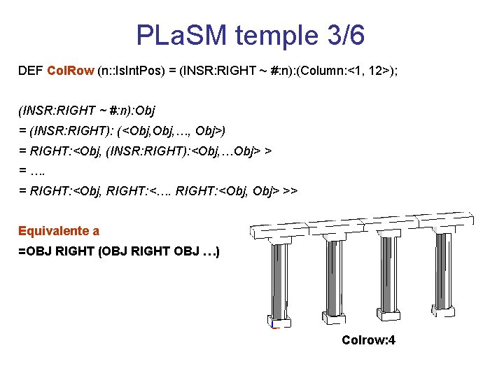 PLa. SM temple 3/6 DEF Col. Row (n: : Is. Int. Pos) = (INSR: