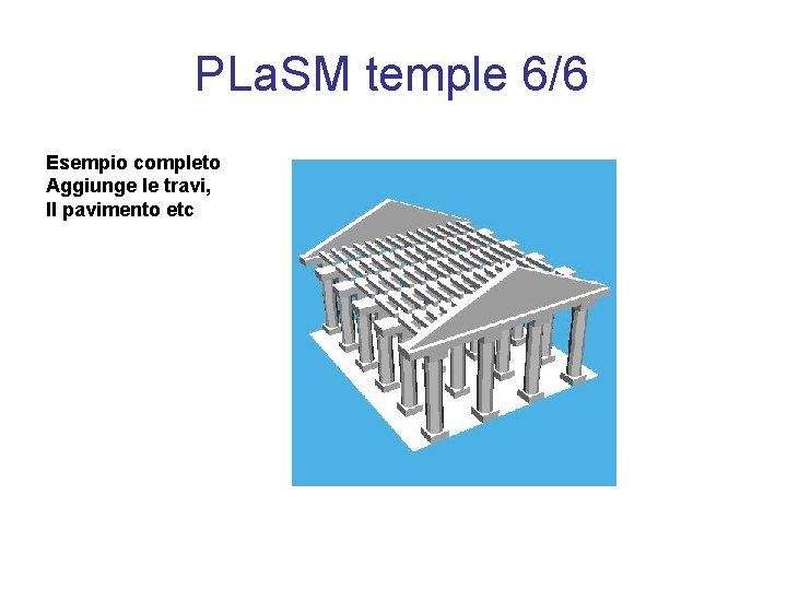 PLa. SM temple 6/6 Esempio completo Aggiunge le travi, Il pavimento etc 