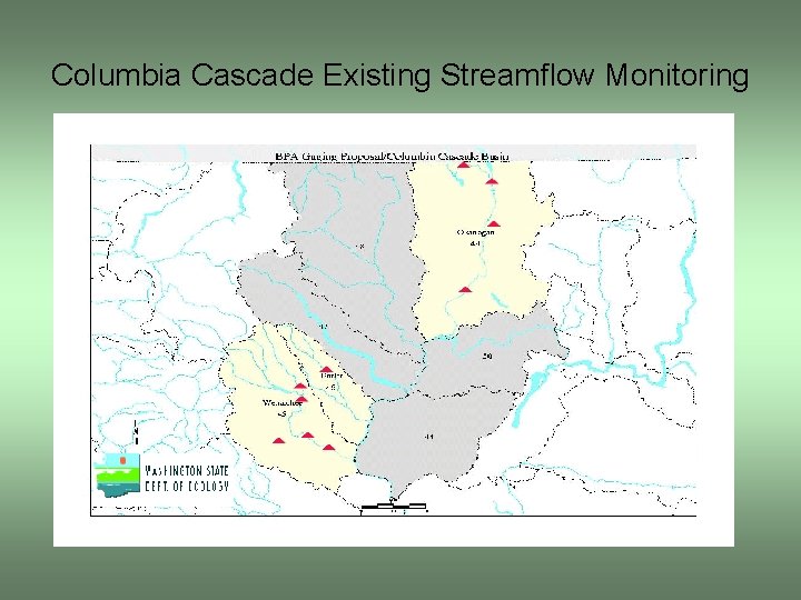 Columbia Cascade Existing Streamflow Monitoring 