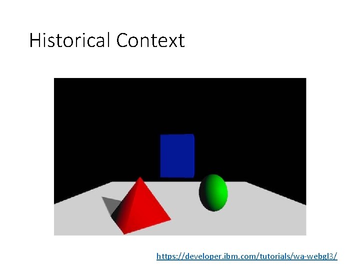 Historical Context https: //developer. ibm. com/tutorials/wa-webgl 3/ 