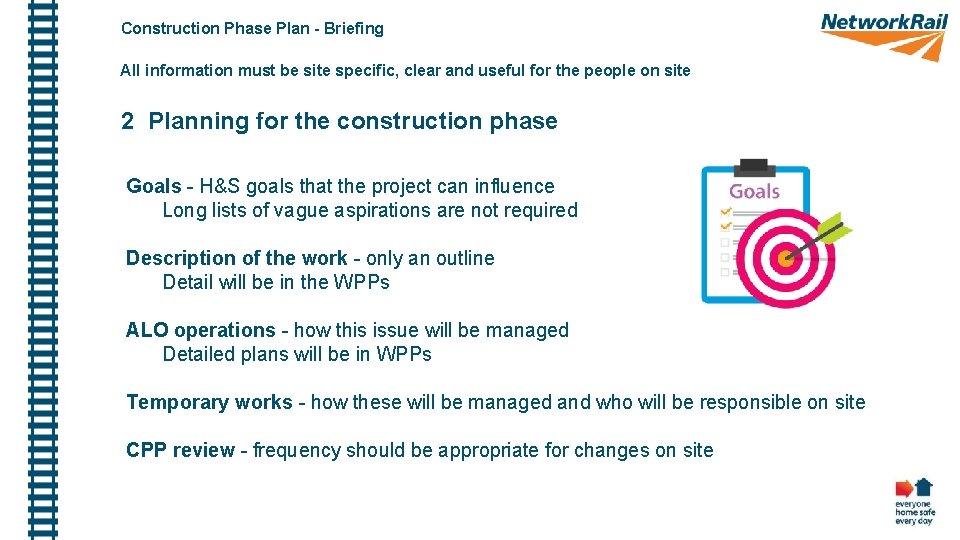 Construction Phase Plan - Briefing All information must be site specific, clear and useful