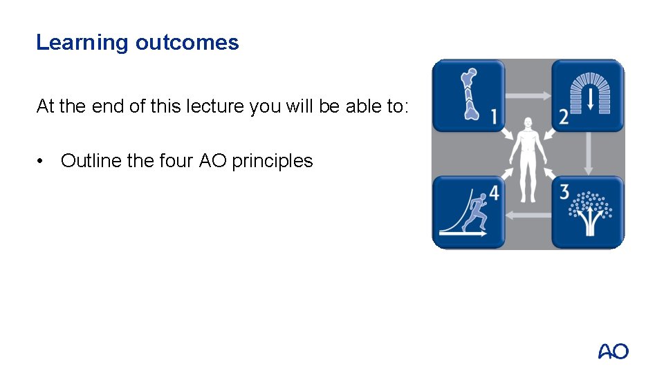 Learning outcomes At the end of this lecture you will be able to: •