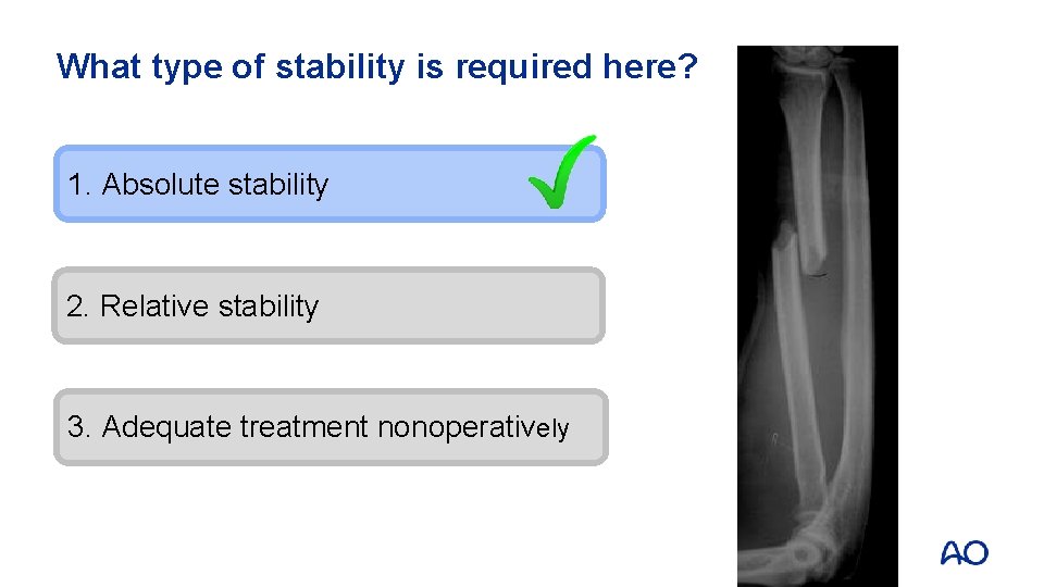 What type of stability is required here? 1. Absolute stability 2. Relative stability 3.
