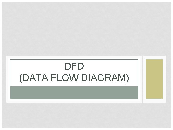 DFD (DATA FLOW DIAGRAM) 