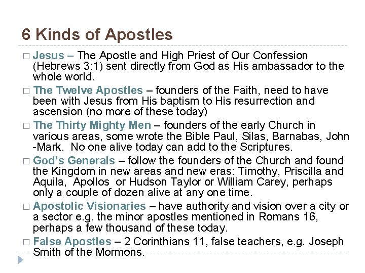 6 Kinds of Apostles � Jesus – The Apostle and High Priest of Our