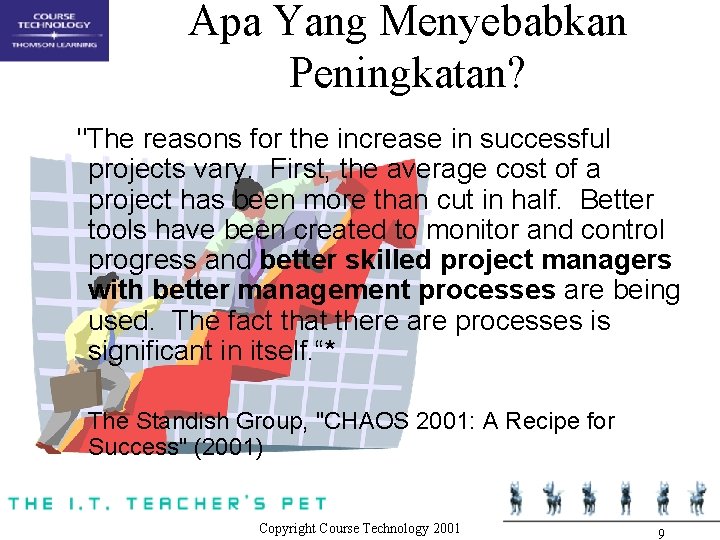 Apa Yang Menyebabkan Peningkatan? "The reasons for the increase in successful projects vary. First,