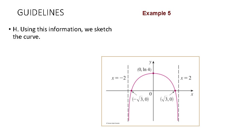 GUIDELINES • H. Using this information, we sketch the curve. Example 5 