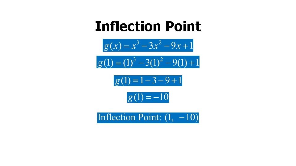 Inflection Point 