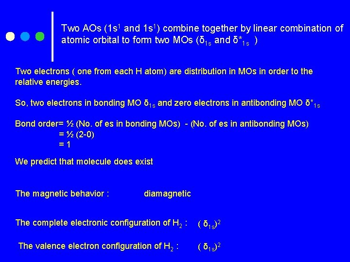 Two AOs (1 s 1 and 1 s 1) combine together by linear combination