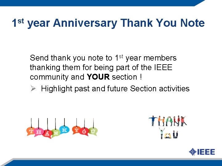 1 st year Anniversary Thank You Note Send thank you note to 1 st