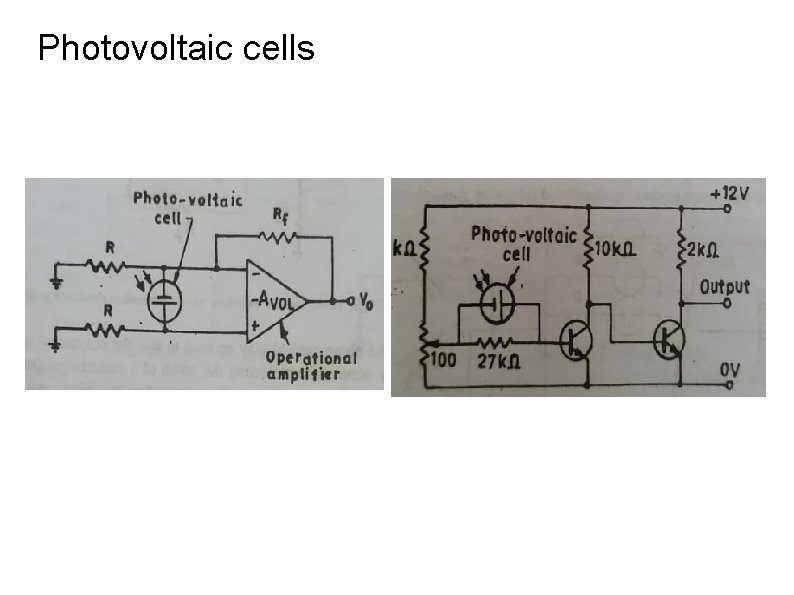 Photovoltaic cells 