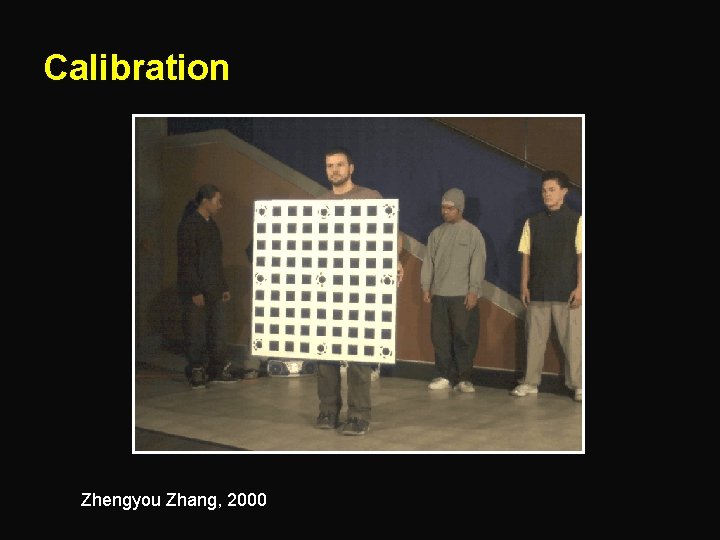 Calibration Zhengyou Zhang, 2000 