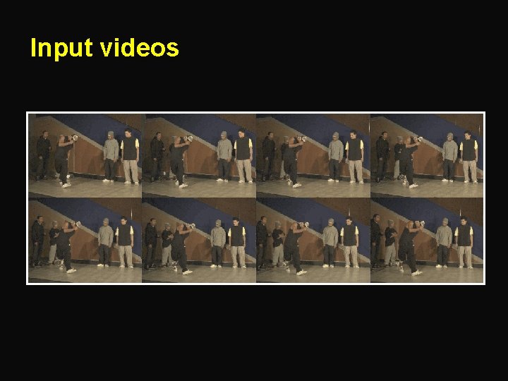 Input videos 