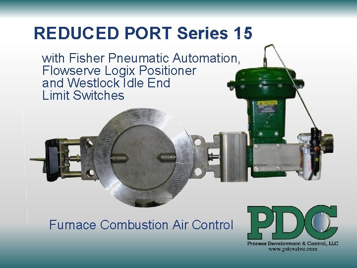 REDUCED PORT Series 15 with Fisher Pneumatic Automation, Flowserve Logix Positioner and Westlock Idle