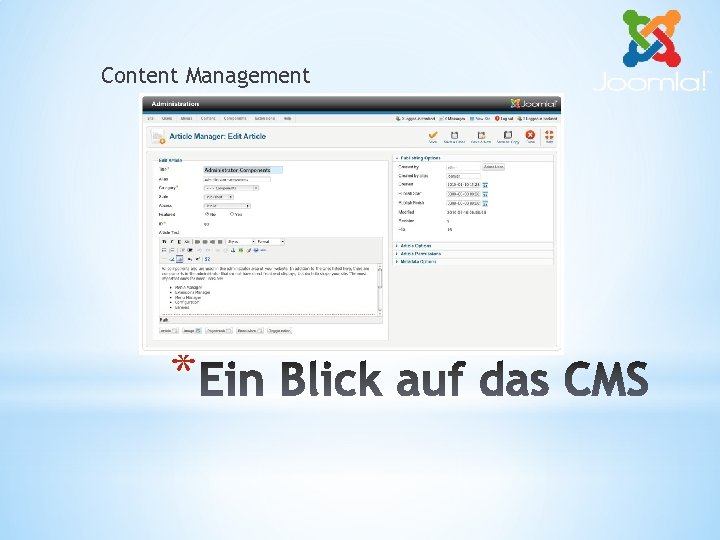Content Management * 