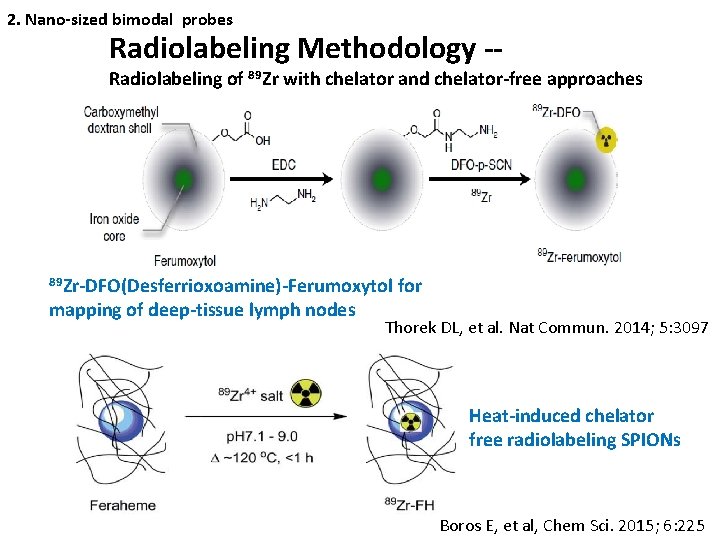 2. Nano-sized bimodal probes Radiolabeling Methodology -- Radiolabeling of 89 Zr with chelator and