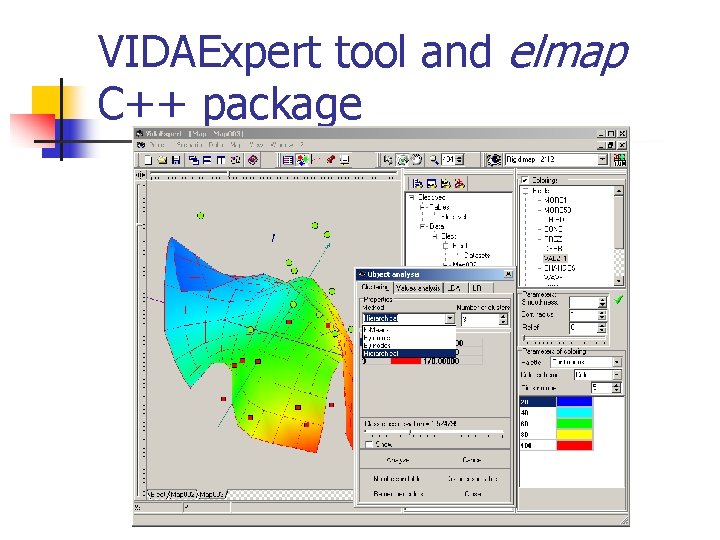 VIDAExpert tool and elmap C++ package 