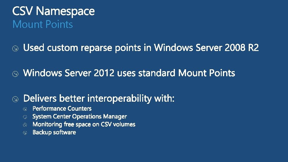 Mount Points Mount Points