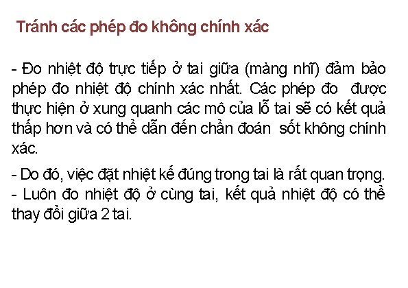 Tránh các phép đo không chính xác - Đo nhiệt độ trực tiếp ở