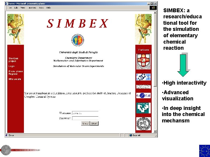 SIMBEX: a research/educa tional tool for the simulation of elementary chemical reaction • High