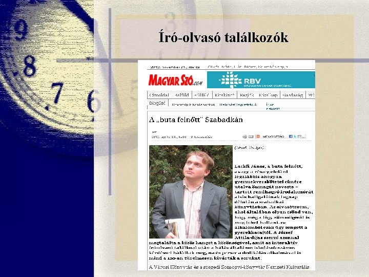 Író-olvasó találkozók Író-olvasó találkozók