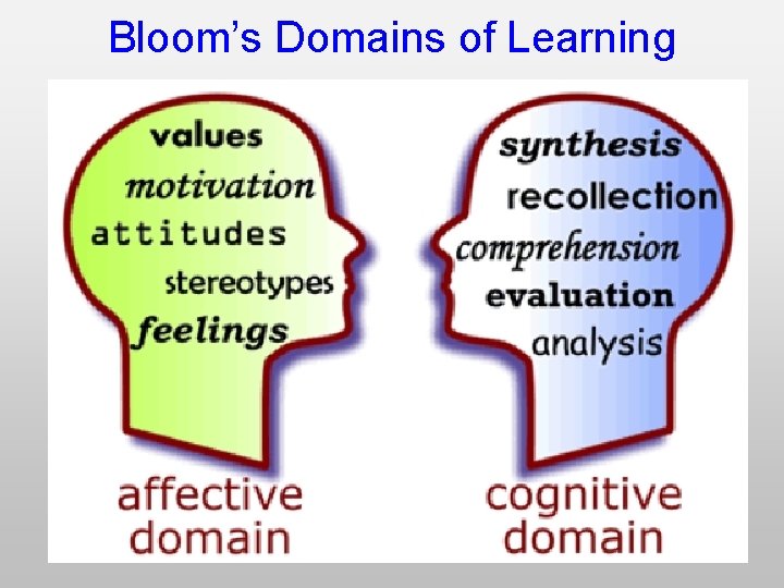 Bloom’s Domains of Learning 