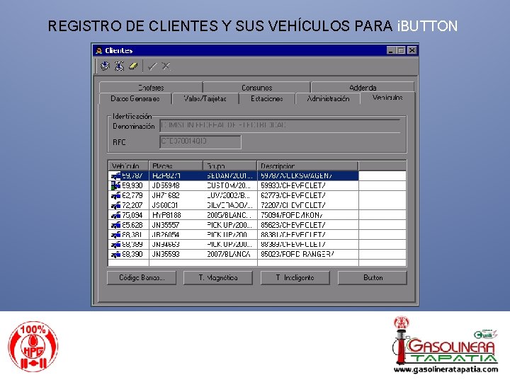 REGISTRO DE CLIENTES Y SUS VEHÍCULOS PARA i. BUTTON 
