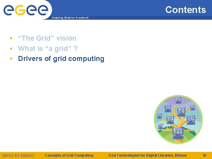 Contents Enabling Grids for E-scienc. E • “The Grid” vision • What is “a Contents Enabling Grids for E-scienc. E • “The Grid” vision • What is “a