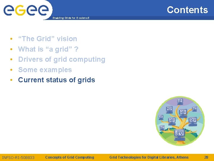 Contents Enabling Grids for E-scienc. E • • • “The Grid” vision What is Contents Enabling Grids for E-scienc. E • • • “The Grid” vision What is