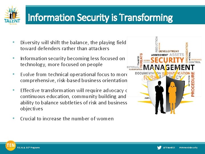 Information Security is Transforming • Diversity will shift the balance, the playing field toward