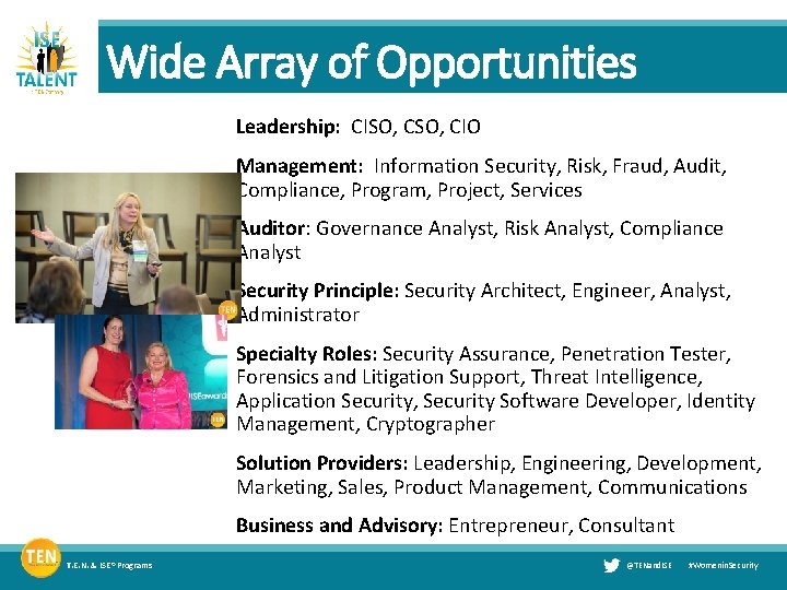 Wide Array of Opportunities Leadership: CISO, CIO Management: Information Security, Risk, Fraud, Audit, Compliance,