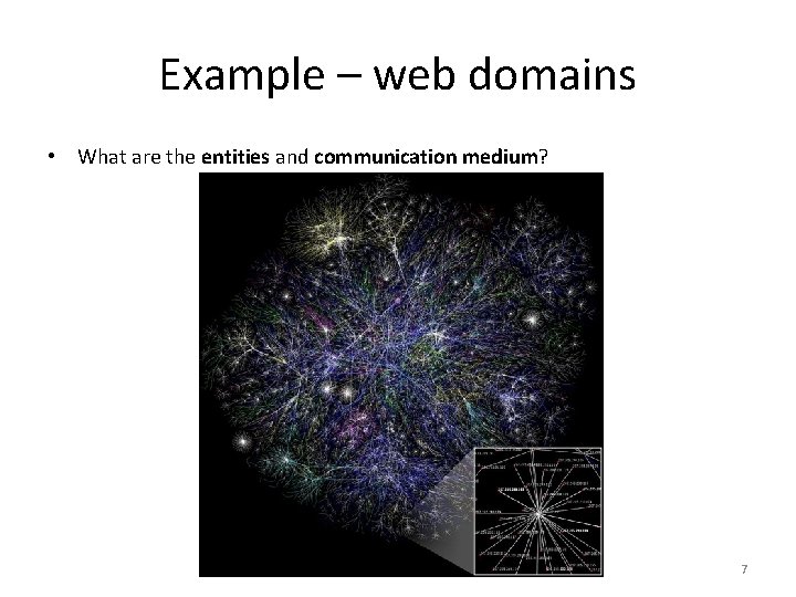 Example – web domains • What are the entities and communication medium? 7 Example – web domains • What are the entities and communication medium? 7
