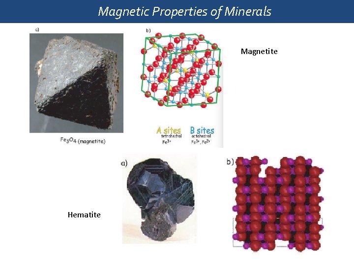 Magnetic Properties of Minerals Magnetite Hematite 