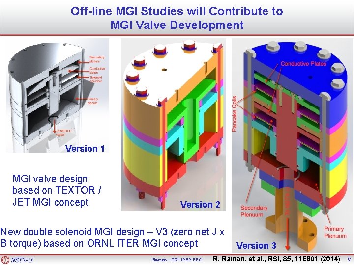 Off-line MGI Studies will Contribute to MGI Valve Development Version 1 MGI valve design