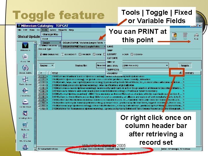 Toggle feature Tools | Toggle | Fixed or Variable Fields You can PRINT at Toggle feature Tools | Toggle | Fixed or Variable Fields You can PRINT at